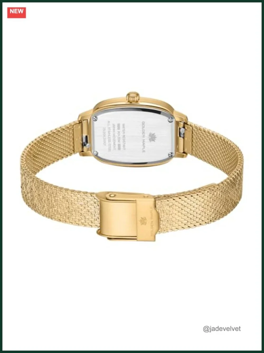 Ladies Elegant Stainless Steel Watch with Crystal Bezel Water Resistant
